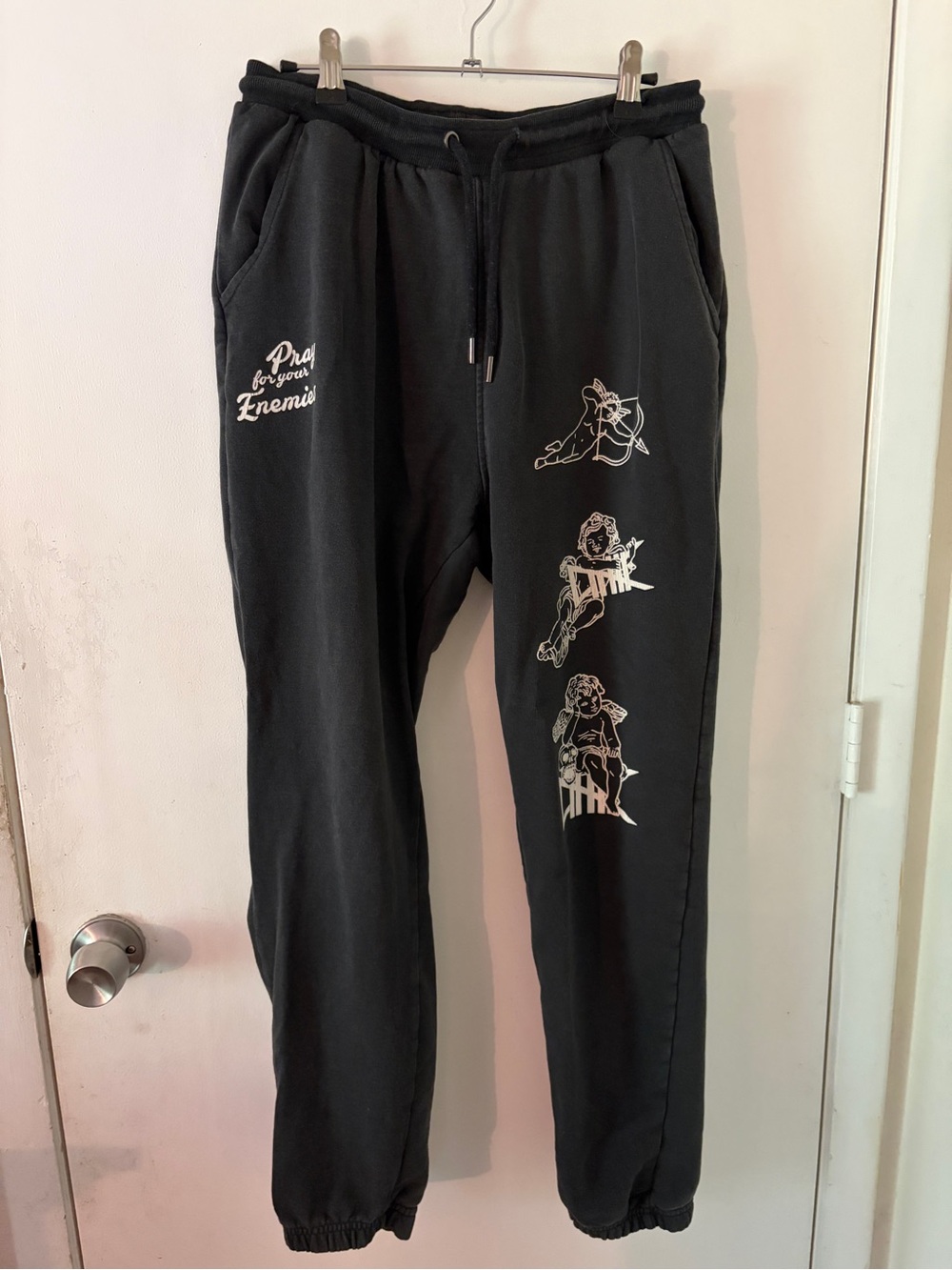 Black Pray For Your Enemies Sweatpants Streetwear